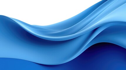 3D Blue Wavy Shapes 