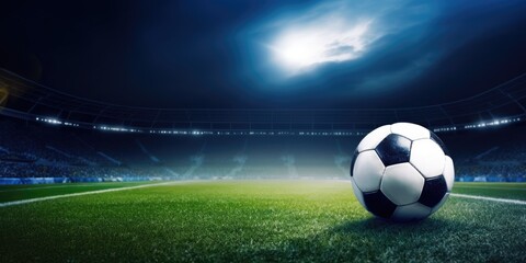 Obraz premium soccer ball on green grass