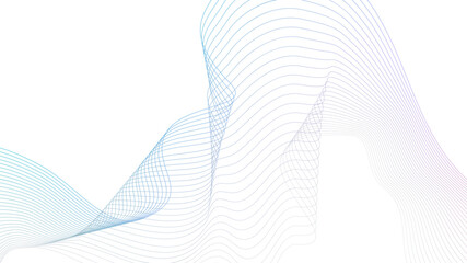 Dynamic gradient colorful flowing wave design element. Abstract wavy lines gradient vector line blend element.	
