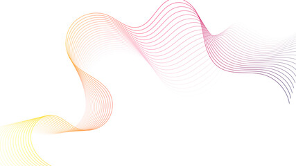 Dynamic gradient colorful flowing wave design element. Abstract wavy lines gradient vector line blend element.	
