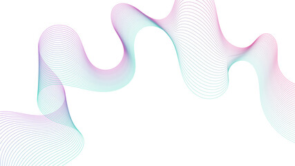 Dynamic gradient colorful flowing wave design element. Abstract wavy lines gradient vector line blend element.	
