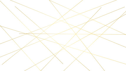 Low poly abstract white and golden lines background vector. Random line pattern background. Random chaotic lines abstract geometric pattern vector background.