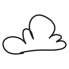 Isolated cloud sketch icon Vector