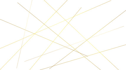 Geometric low poly abstract white and golden lines background. Abstract background with golden lines. Golden geometric random chaotic lines vector background.