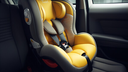 new modern car seat in car interior