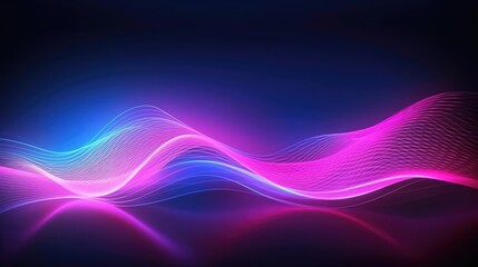 abstract futuristic background with pink blue glowing neon moving high speed wave lines and bokeh lights Data transfer concept