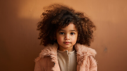 portrait of mixed race little girl