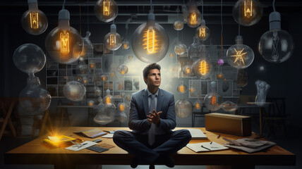 Happy businesswoman pointing at word INSIGHT on color background.