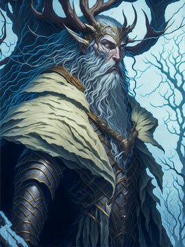 Ullr Norse God of Winter, Hunting. Hand-to-Hand Combat and the Willow Tree. God of Scandinavian Mythology.