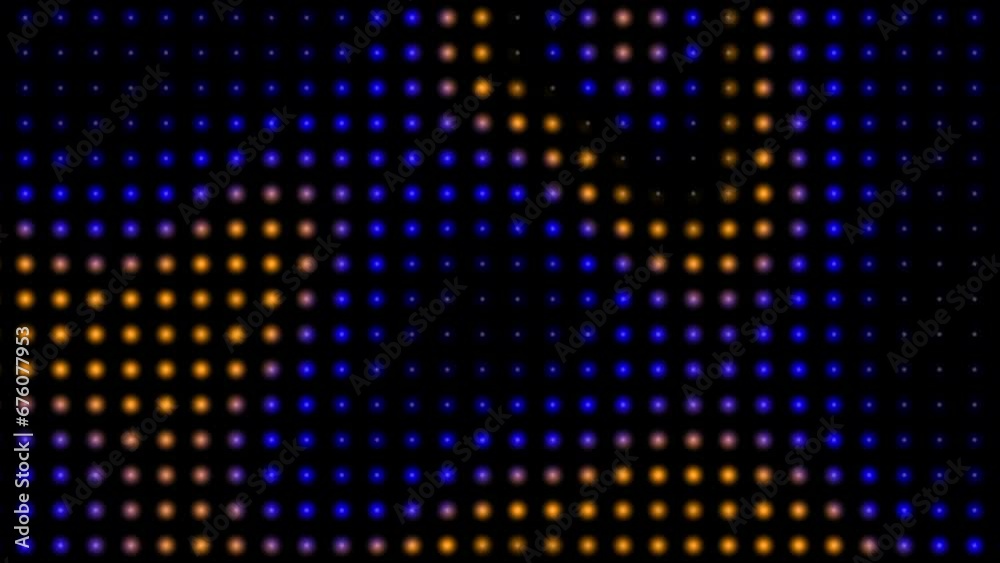 Leinwandbilder animated abstract technology dark background random dots and grid 4k. looping footage