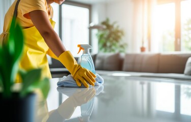 Domestic cleaning service with a specialized team, bringing efficiency and organization to the home. - Powered by Adobe