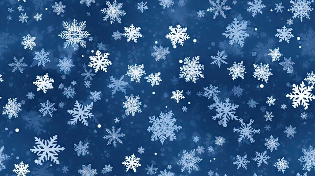  a blue background with white snowflakes and snow flakes on the bottom and bottom of the snowflakes.  generative ai