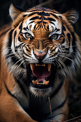 Large Tiger portrait. Ai Generative