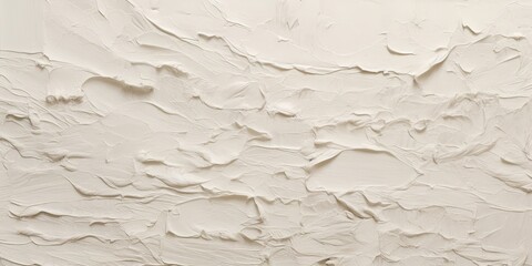 Generative AI, Closeup of impasto abstract rough white art painting texture	
