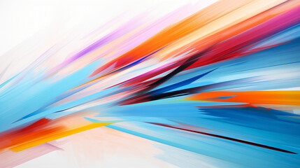 Abstract art, streaks of color, paint, splashing onto canvas background, illustration