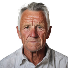 Obraz premium a happy older man smiling for the camera isolated.