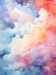 Watercolor colorful smooth abstract background
