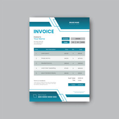Obraz premium Corporate minimalist invoice design with digital style.