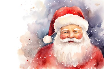 Santa Claus Christmas illustration with room for copy text.