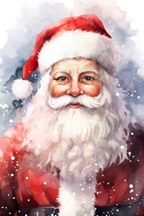 Santa Claus Christmas illustration with room for copy text.