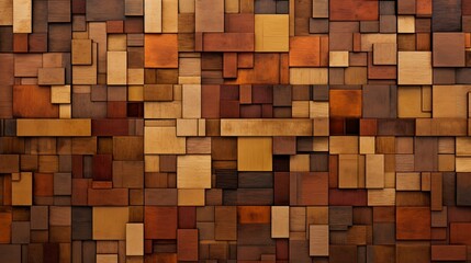 A mosaic-style pattern of squares and rectangles in earthy tones