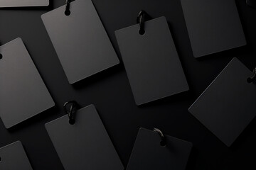 Black Friday tag in elegant black color, highlighting irresistible offers. - obrazy, fototapety, plakaty