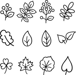 Icon set of thanksgiving, autumn, fall, season, halloween, harvest, farm. Icons isolated on a white, transparent background. Simple flat design vector illustration