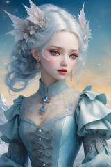 Chilling Beauty: The Lifelike Victorian Marionette Sculpted in Korean Winter Frost Glass