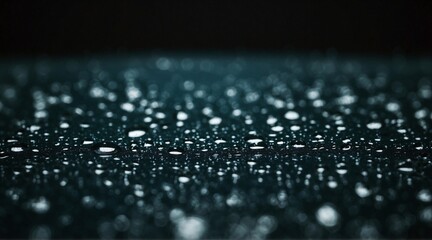 Water droplet, blurred dark background