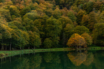 Couleurs d'automne au lac de Bethmale
