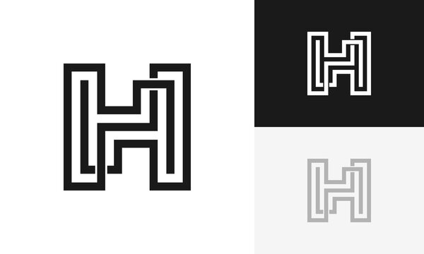Initials H logo design. Initial letter H logo design vector
