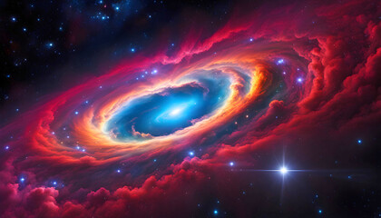 Obraz premium Colorful space galaxy, cloudy nebula. Starry night space. universe, astronomy,