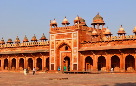 Fatehpur Sikri is a town in the Agra District of Uttar Pradesh, India.  Fatehpur Sikri itself was founded as the capital of Mughal Empire in 1571 by Emperor Akbar