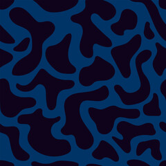 Dark blue spots like liquid or bubbles for label or fabric background