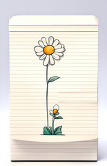 notebook with flowers