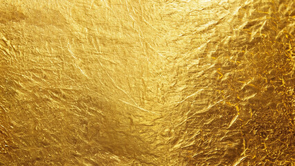 Shiny yello gold foil abstract background. Luxury theme. AI generated image