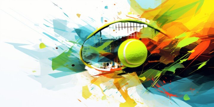 Abstract illustration that is tennis themed. 
