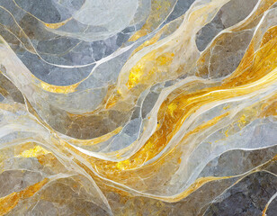Abstract marble marbled ink painted painting texture luxury background banner - Black gray swirls...