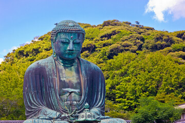 big buddha statue in kamakura in japan
