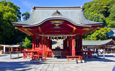 small buddhist temple in japan during summer
