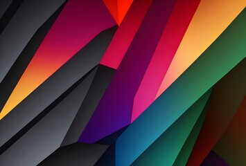 Abstract geometric background with red, orange, yellow and black triangles. Vector illustration,...