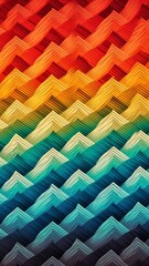 Fototapeta premium Colorful sierpinski pattern beautiful image Ai generated art