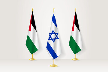 Meeting concept between Israel and Palestine.