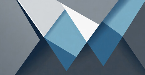 Geometric shapes in blue and gray	