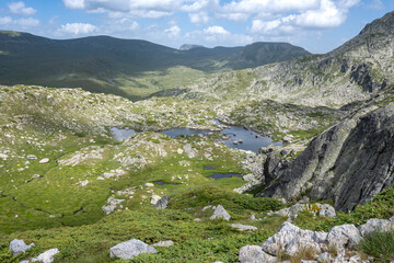 Landscape of Rila Mountain near Kalin peaks, Bulgaria
