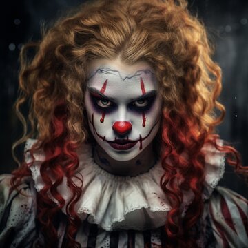 Create a super realistic image of a puppet-like clown Ai generated Pictures art