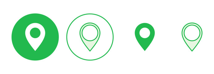 Pin icon set. Location icon vector. destination icon. map pin