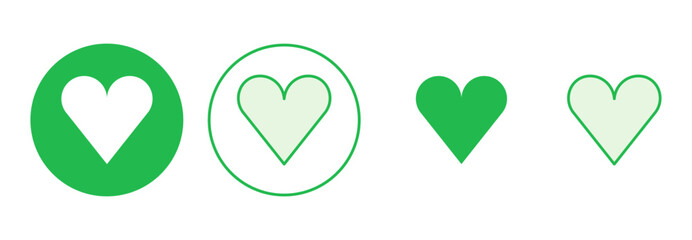 Obraz premium Love icon set. Heart icon vector. Like icon vector.