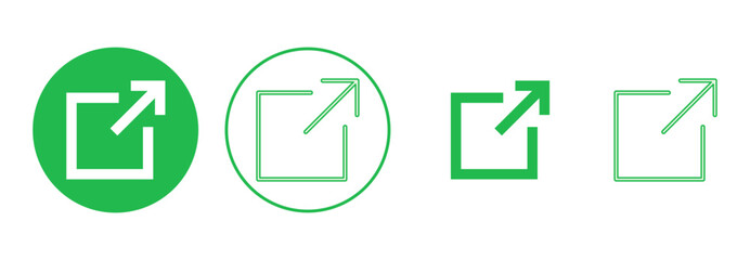External link icon set. link icon vector. hyperlink symbol