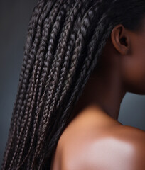 Black woman with braided hairstyle